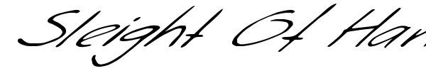 Sleight Of Hand font preview